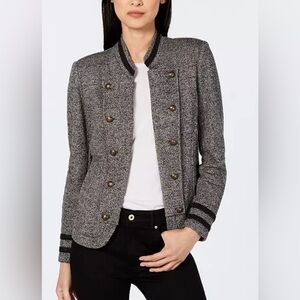 Tommy Hilfiger Tweed Military-Style Jacket | Size M